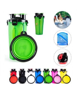 2 in 1 Dog Travel Water Bottle with Bowl