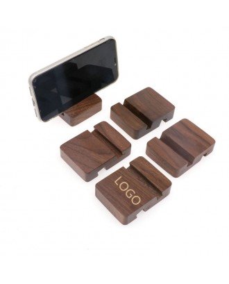 Black Walnut Wood Phone Block