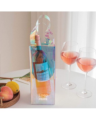 PVC Rainbow Hologram Wine Cooler Bag