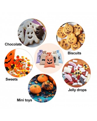 Linen Halloween Candy Bags