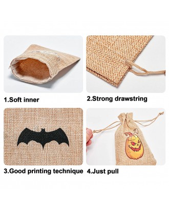 Linen Halloween Candy Bags