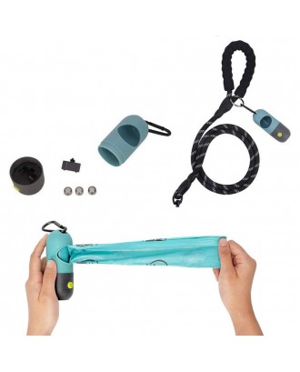 Dog Poop Waste Bags Holder with LED Flashlight