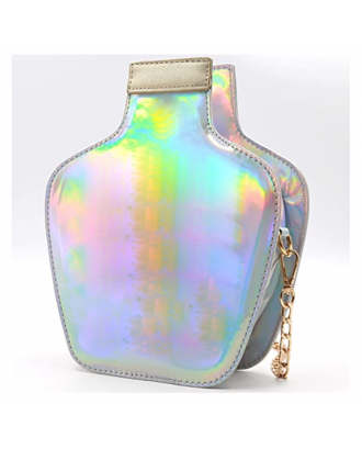 Tequila Bottle Shaped Laser Shoulder Handbag