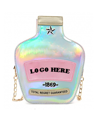 Tequila Bottle Shaped Laser Shoulder Handbag