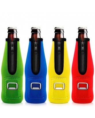 Neoprene Beer Bottle Holder With Openner